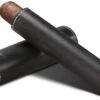 BrizardSunrise Black Leather And Ebony Single Cigar Tube - Made In USA -Cigar Store brizard co sunrise black leather and ebony single cigar tube made in usa 51