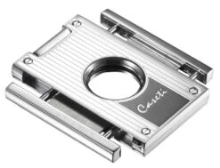 Caseti Kukri Double Guillotine Cigar Cutter - Chrome & Black Lacquer