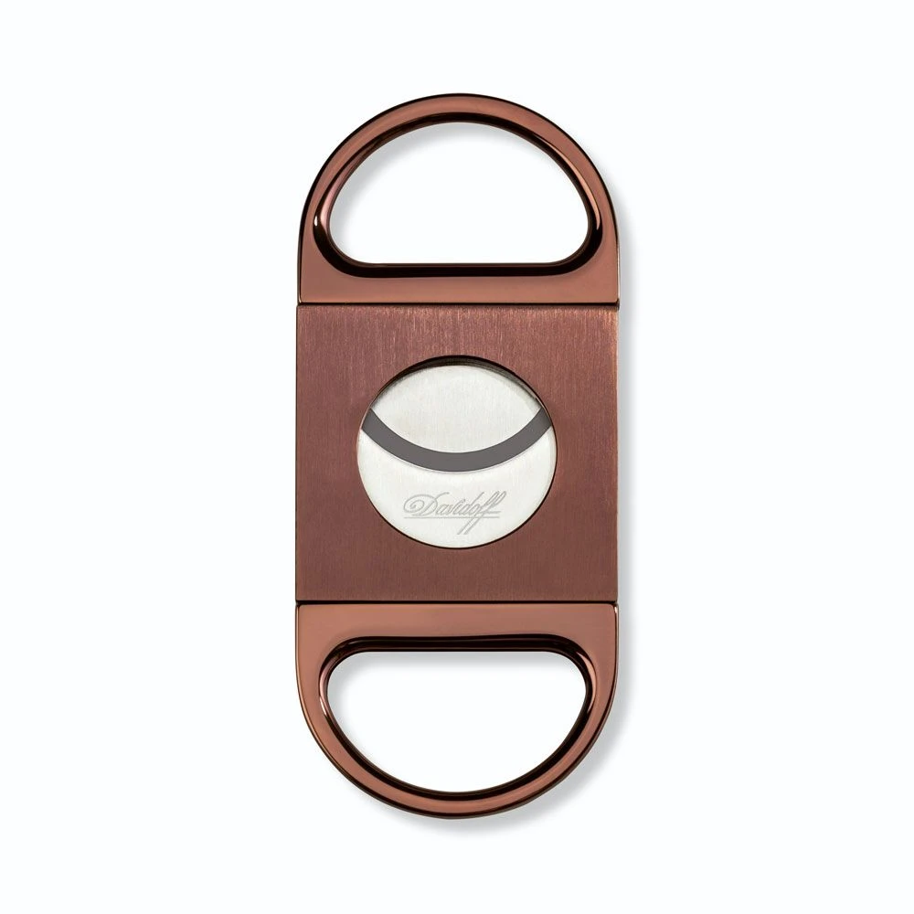 Davidoff Double Blade Cutter - Brushed Brown Davidoff Double Blade Cutter - Brushed Brown -Cigar Store davidoff double blade cutter brushed brown 54