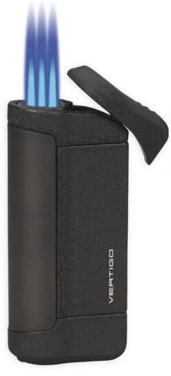 Lotus Vertigo Tomahawk Triple Torch Flame Lighter - Black Crackle