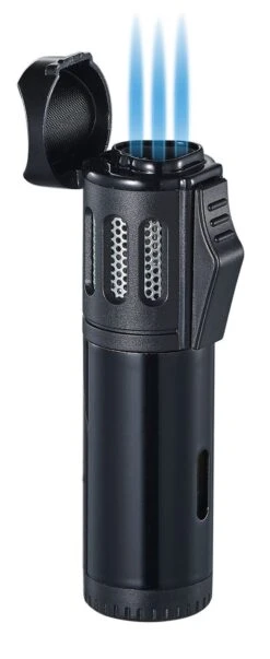 Personalized Visol Artemis Triple Flame Torch Lighter - Black