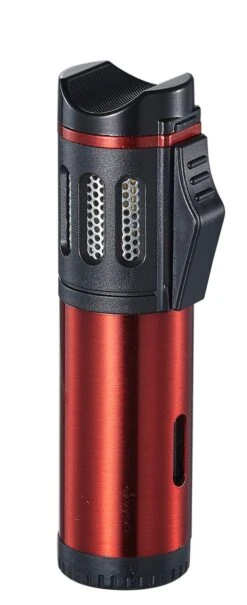Personalized Visol Artemis Triple Flame Torch Lighter - Red