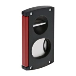 S.T. Dupont Matte Black And Red Double Blade And V-Cut Cigar Cutter