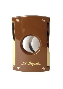 S.T. Dupont MaxiJet Brown And Gold Cigar Cutter
