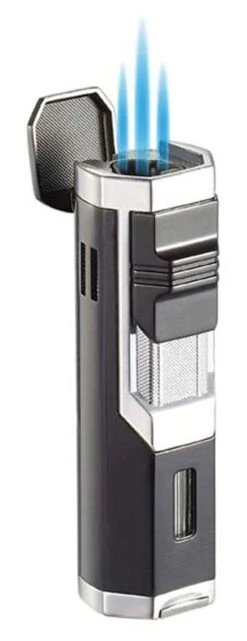 Visol Andes Triple Torch Cigar Lighter - Silver 4 Visol Andes Triple Torch Cigar Lighter - Silver -Cigar Store visol andes triple torch cigar lighter silver 93