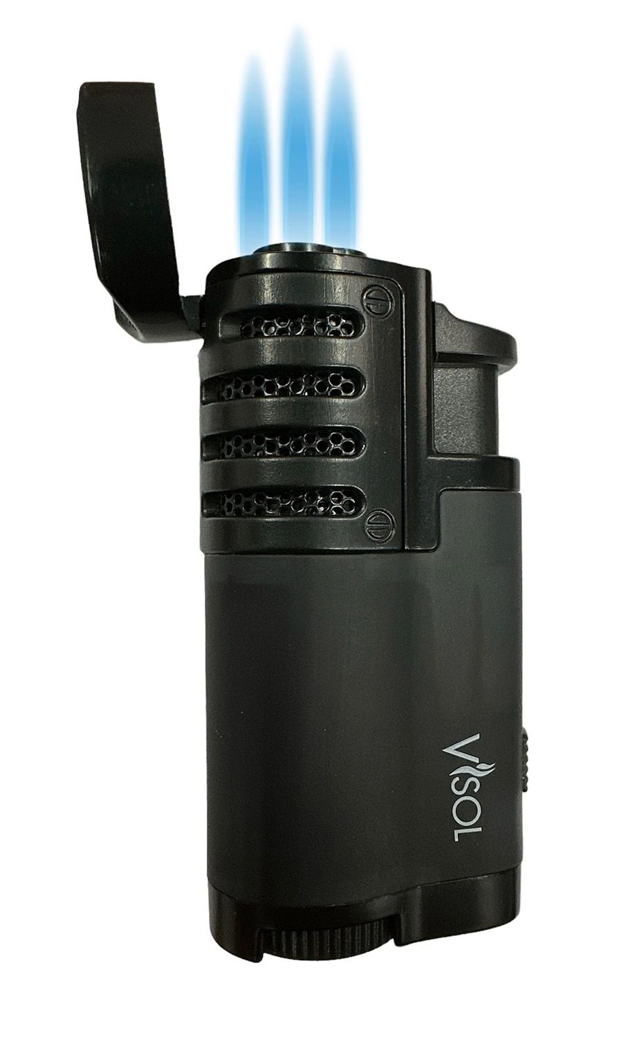 Visol Angelo Triple Flame Cigar Lighter - Translucent Black Visol Angelo Triple Flame Cigar Lighter - Translucent Black -Cigar Store visol angelo grey triple flame cigar lighter 49