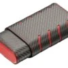Visol Black Carbon Fiber Patterned Cigar Case - Holds 3 Cigars -Cigar Store visol black carbon fiber patterned cigar case holds 3 cigars 52