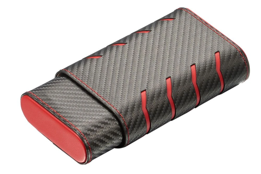 Visol Black Carbon Fiber Patterned Cigar Case - Holds 3 Cigars Visol Black Carbon Fiber Patterned Cigar Case - Holds 3 Cigars -Cigar Store visol black carbon fiber patterned cigar case holds 3 cigars 52