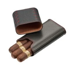 Visol Black Carbon Fiber Patterned Cigar Case - Holds 3 Cigars 4 Visol Black Carbon Fiber Patterned Cigar Case - Holds 3 Cigars -Cigar Store visol black carbon fiber patterned cigar case holds 3 cigars 59