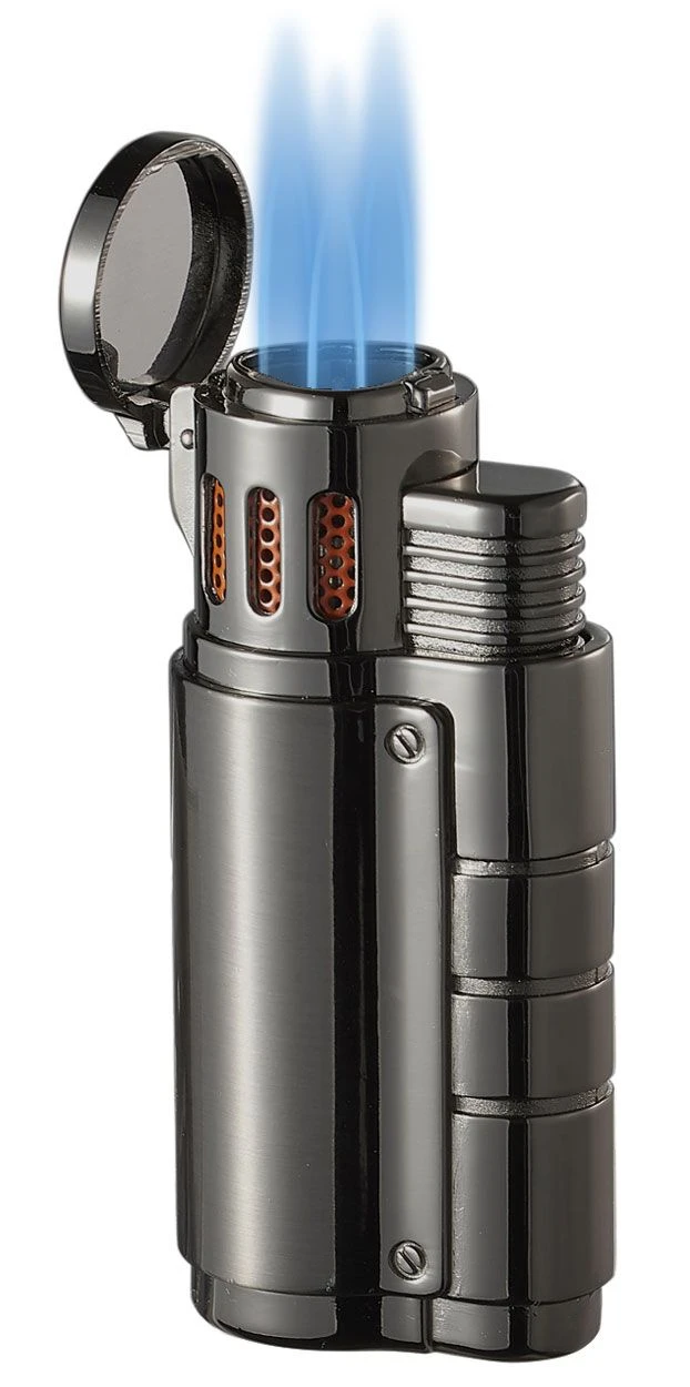 Visol Champ Gunmetal and Orange Triple Torch Cigar Lighter Visol Champ Gunmetal And Orange Triple Torch Cigar Lighter -Cigar Store visol champ gunmetal and orange triple torch cigar lighter 38