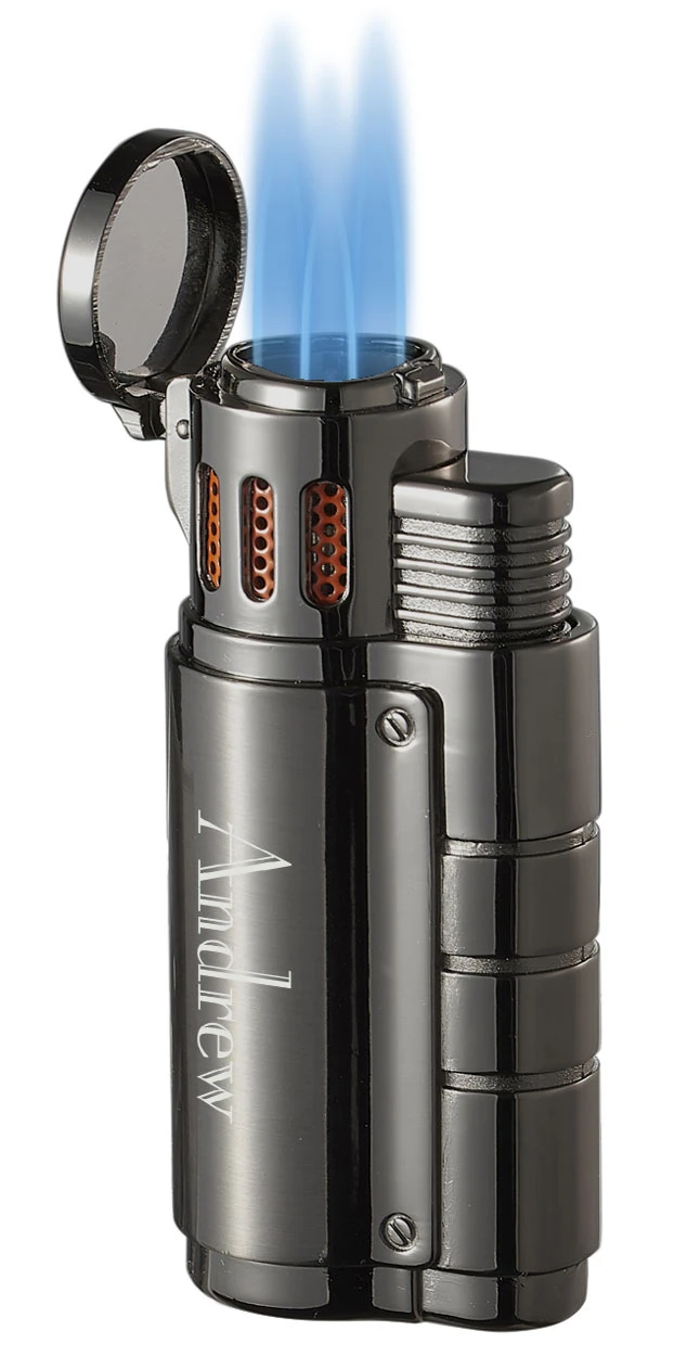Visol Champ Gunmetal and Orange Triple Torch Cigar Lighter Visol Champ Gunmetal And Orange Triple Torch Cigar Lighter -Cigar Store visol champ gunmetal and orange triple torch cigar lighter 40