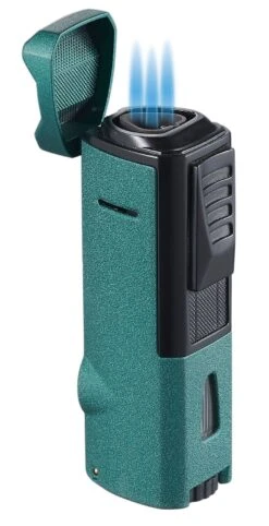 Visol Colonel Triple Flame Torch Lighter - Green -Cigar Store visol colonel triple flame torch lighter green 81