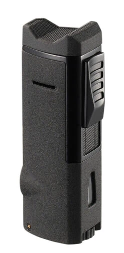 Visol Colonel Triple Flame Torch Lighter - Black Crackle -Cigar Store visol colonel triple flame torch lighter matte black 79