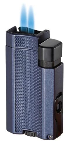 Visol Concave Double Flame Torch Lighter - Indigo Blue 5 Visol Concave Double Flame Torch Lighter - Indigo Blue -Cigar Store visol concave double flame torch lighter indigo blue 77