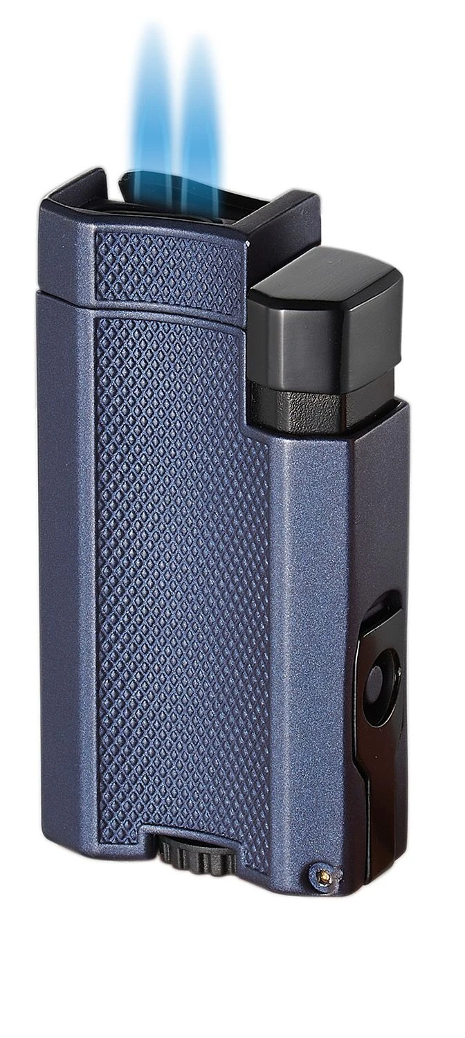 Visol Concave Double Flame Torch Lighter - Indigo Blue Visol Concave Double Flame Torch Lighter - Indigo Blue -Cigar Store visol concave double flame torch lighter indigo blue 77