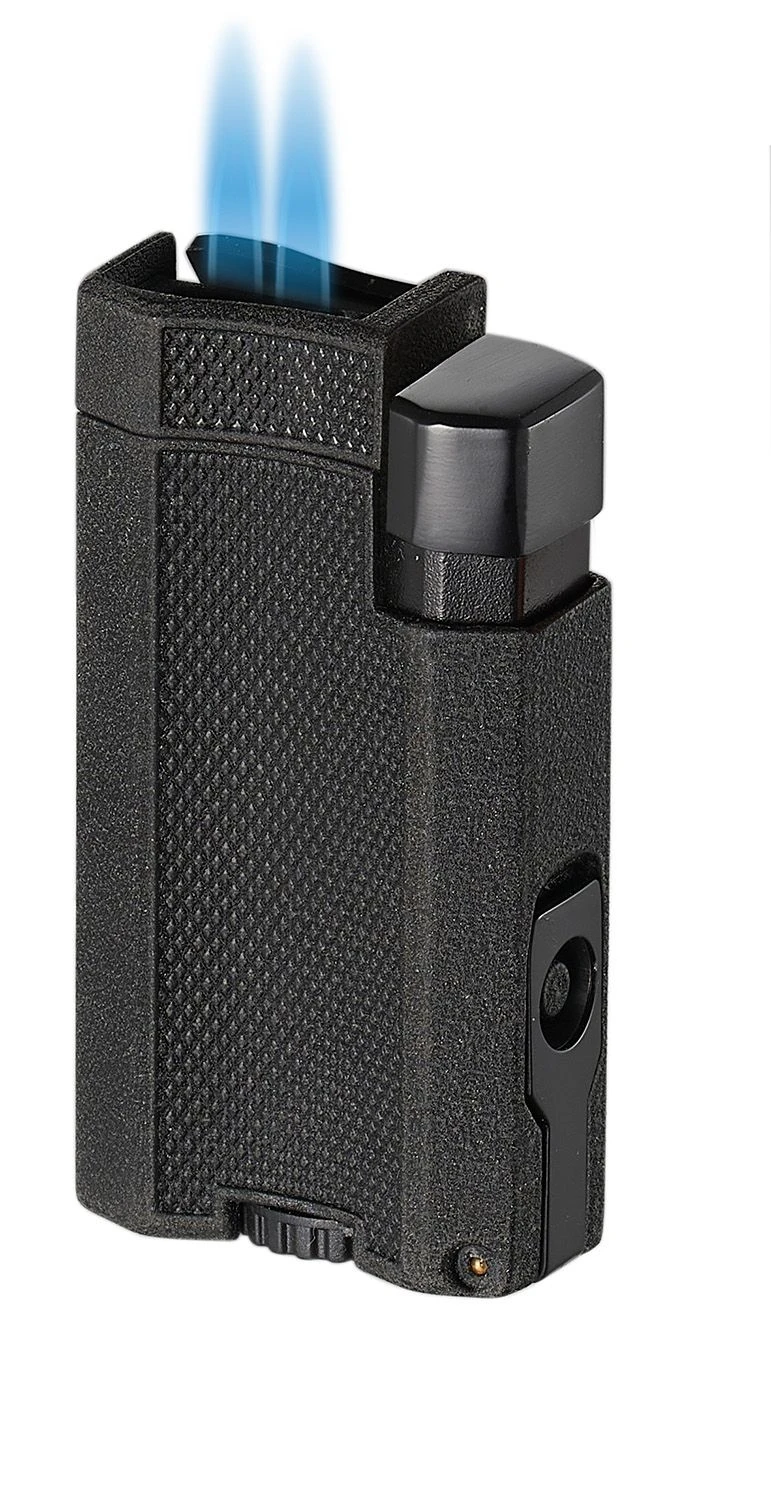 Visol Concave Double Flame Torch Lighter - Black Crackle Visol Concave Double Flame Torch Lighter - Black Crackle -Cigar Store visol concave double flame torch lighter matte black 77