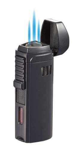 Visol Denali Triple Torch Cigar Lighter - Black 5 Visol Denali Triple Torch Cigar Lighter - Black -Cigar Store visol denali triple torch cigar lighter black 87