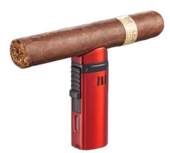 Visol Denali Triple Torch Cigar Lighter - Red 4 Visol Denali Triple Torch Cigar Lighter - Red -Cigar Store visol denali triple torch cigar lighter red 91
