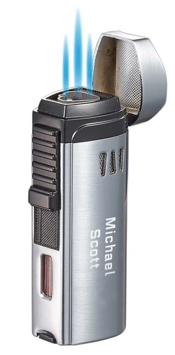Visol Denali Triple Torch Cigar Lighter - Silver