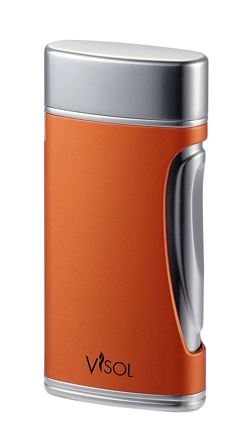 Visol DuoMatt Burnt Orange Double Flame Cigar Lighter Visol DuoMatt Burnt Orange Double Flame Cigar Lighter -Cigar Store visol duomatt burnt orange double flame cigar lighter 39