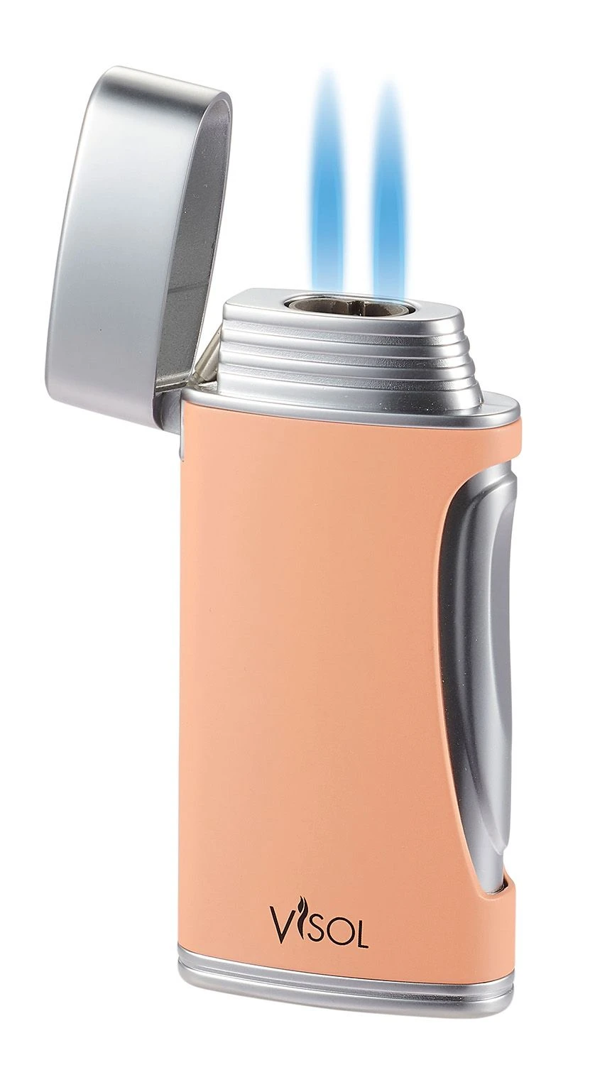 Visol DuoMatt Salmon Double Flame Cigar Lighter Visol DuoMatt Salmon Double Flame Cigar Lighter -Cigar Store visol duomatt salmon double flame cigar lighter 37