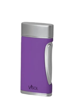 Visol DuoMatt Purple Double Flame Cigar Lighter