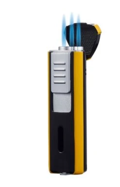 Visol Enigma Triple Flame Cigar Lighter - Yellow -Cigar Store visol enigma triple flame cigar lighter yellow 55