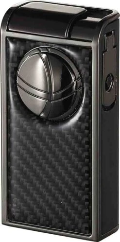 Visol Infinity Double Torch Carbon Fiber Gunmetal Cigar Lighter