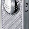 Visol Infinity Double Torch White Carbon Fiber Chrome Cigar Lighter 1 Visol Infinity Double Torch White Carbon Fiber Chrome Cigar Lighter -Cigar Store visol infinity double torch white carbon fiber chrome cigar lighter 52