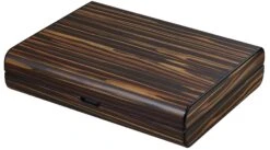 Visol Jerrod Exotic Ebony Cigar Humidor Gift Set With Case And Cutter