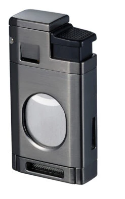 Visol LighCut Gunmetal Triple Torch Flame Lighter And Cigar Cutter 4 Visol LighCut Gunmetal Triple Torch Flame Lighter And Cigar Cutter -Cigar Store visol light cut gunmetal triple torch flame lighter and cigar cutter 55