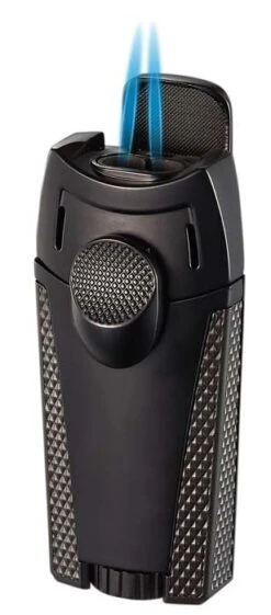 Visol Meru Dual Torch Cigar Lighter - Black 4 Visol Meru Dual Torch Cigar Lighter - Black -Cigar Store visol meru dual torch cigar lighter black 57