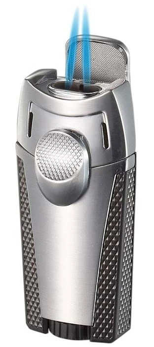 Visol Meru Dual Torch Cigar Lighter - Silver Visol Meru Dual Torch Cigar Lighter - Silver -Cigar Store visol meru dual torch cigar lighter silver 49