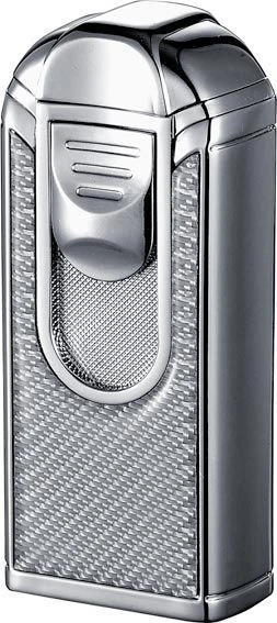 Visol Alec III Triple Jet Flame White Carbon Fiber Chrome Lighter Visol Alec III Triple Jet Flame White Carbon Fiber Chrome Lighter -Cigar Store visol quot alec iii quot triple jet flame white carbon fiber chrome lighter 58