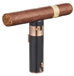 Visol Saddle Triple Torch Lighter -Black And Rose Gold 5 Visol Saddle Triple Torch Lighter -Black And Rose Gold -Cigar Store visol saddle triple torch lighter black and rose gold 75