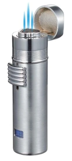 Visol Saddle Triple Torch Lighter -Silver 5 Visol Saddle Triple Torch Lighter -Silver -Cigar Store visol saddle triple torch lighter silver 77