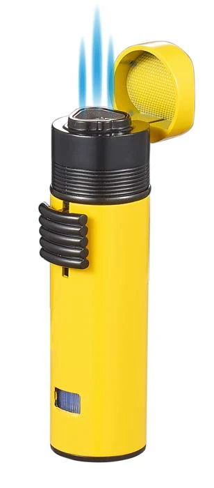 Visol Saddle Triple Torch Lighter -Yellow Visol Saddle Triple Torch Lighter -Yellow -Cigar Store visol saddle triple torch lighter yellow 77