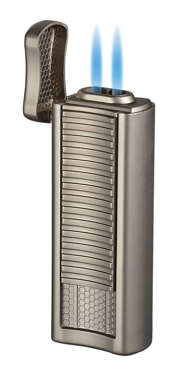 Visol Tiger Double Flame Cigar Lighter - Gunmetal Visol Tiger Double Flame Cigar Lighter - Gunmetal -Cigar Store visol tiger double flame cigar lighter black 150