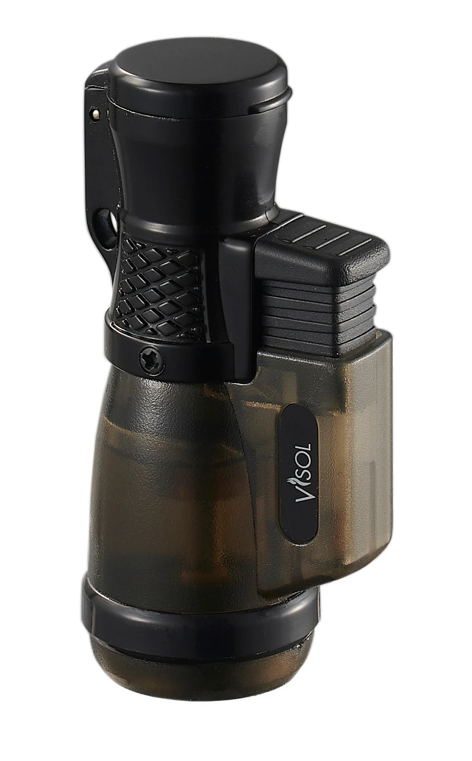 Visol Tiny Triple Flame Torch Lighter - Charcoal Visol Tiny Triple Flame Torch Lighter - Charcoal -Cigar Store visol tiny triple flame torch lighter foggy chrome 68