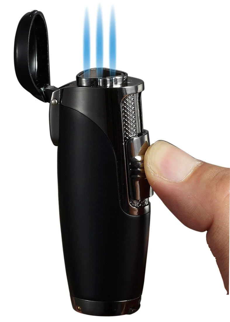 Visol Triad Black Matte Triple Torch Flame Cigar Lighter Visol Triad Black Matte Triple Torch Flame Cigar Lighter -Cigar Store visol triad black matte triple torch flame cigar lighter 24