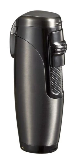 Visol Triad Satin Gunmetal Triple Torch Cigar Flame Lighter