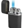 Visol Triflow Triple Flame Table Lighter - Black Crackle 1 Visol Triflow Triple Flame Table Lighter - Black Crackle -Cigar Store visol triflow triple flame table lighter black crackle 45