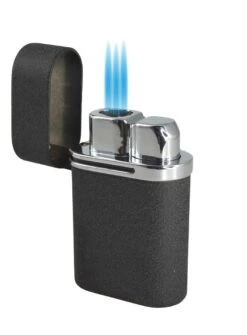 Visol Triflow Triple Flame Table Lighter - Black Crackle