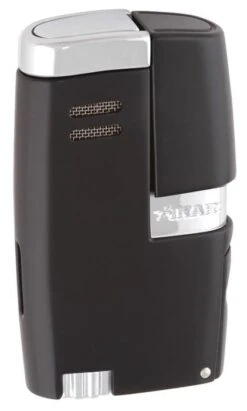 Xikar Vitara Double Torch Flame Black Cigar Lighter