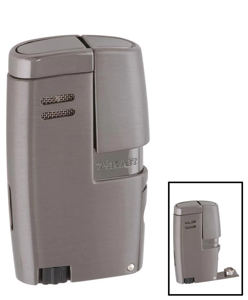 Xikar Vitara Double Torch Flame Gunmetal Cigar Lighter Xikar Vitara Double Torch Flame Gunmetal Cigar Lighter -Cigar Store xikar quot vitara quot double torch flame gunmetal cigar lighter 42